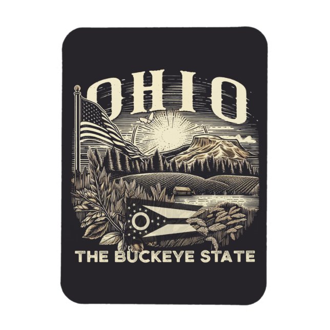 Imán Ohio El Estado De Buckeye (Vertical)