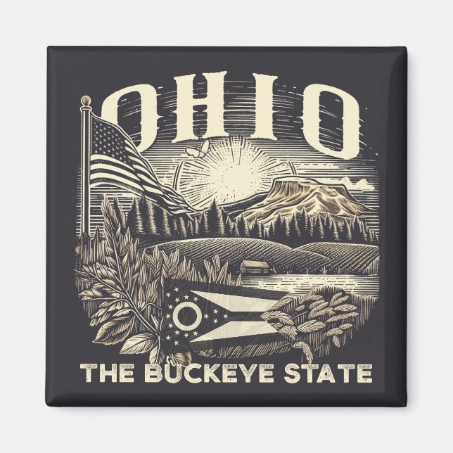 Imán Ohio El Estado De Buckeye (Frente)