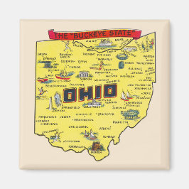 Imán Ohio Mapa de cosecha de vacas del estado de Buckey