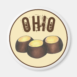 Imán Ohio OH Peanut Butter Buckeye Buck Oye Nut Candy
