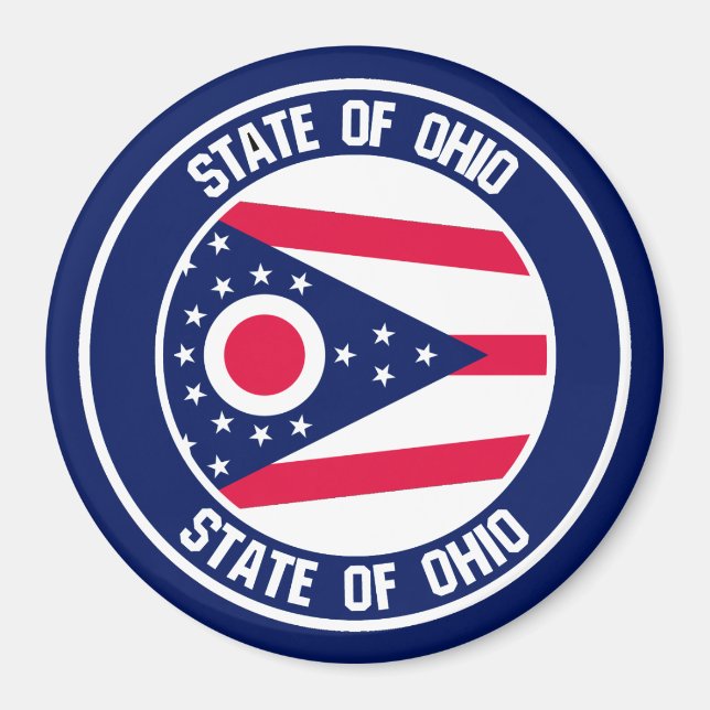 Imán Ohio Round Emblem (Frente)