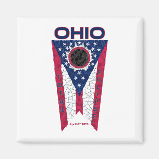 Imán Ohio Total Eclipse Square Magnet