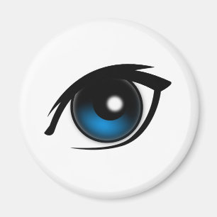 Imán Ojo azul del dibujo animado