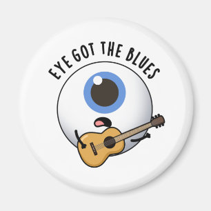 Imán Ojo Con El Blues Divertido Pun De Música De Oisbol