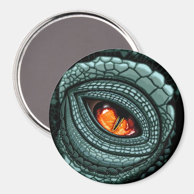 Imán Ojo de depredador reptil primitivo (Anverso/Reverso)