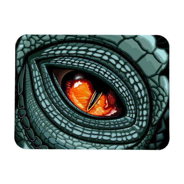 Imán Ojo de reptil depredador primitivo (Horizontal)
