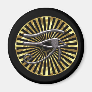 Imán Ojo egipcio de oro y negro de Horus