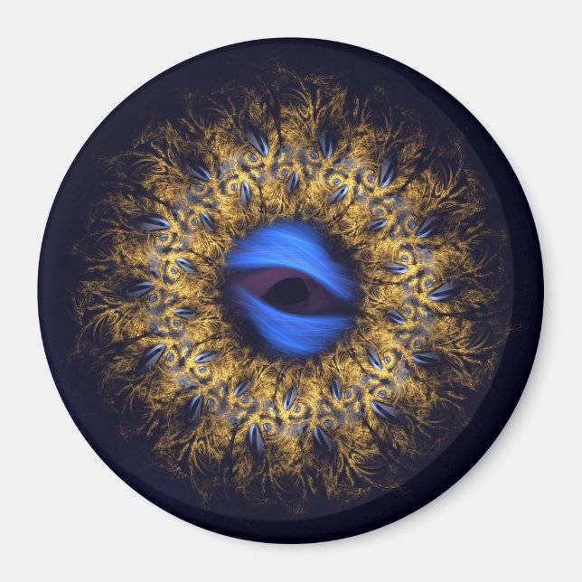 Imán Ojo real de Fractal mandala (Frente)