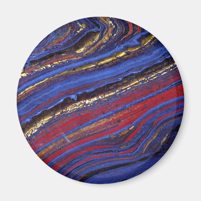 Imán Ojo tigre, hematitis y jasper (Frente)