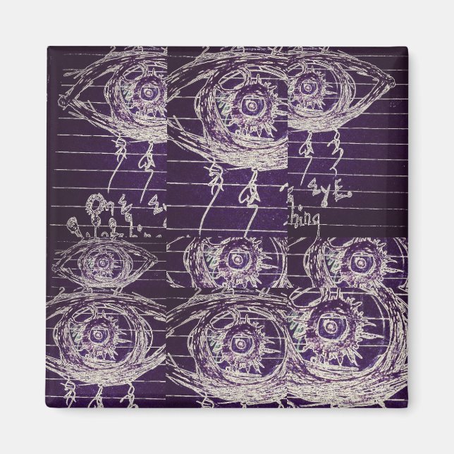 Imán Ojos abstractos muchos ojos (Frente)