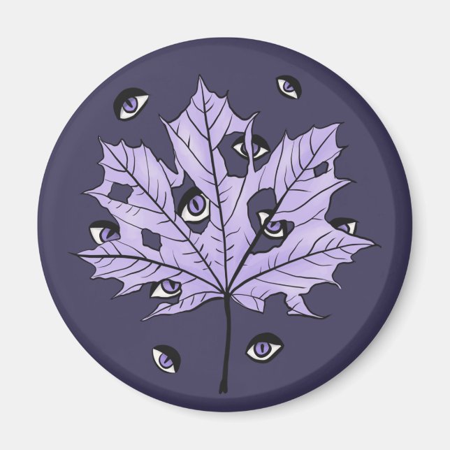 Imán Ojos asquerosos de hojas moradas - Espectacular na (Frente)