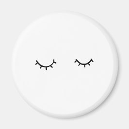 Imán Ojos cerrados, sólo pestañas