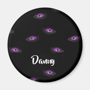 Imán Ojos de gato de nombre personalizado