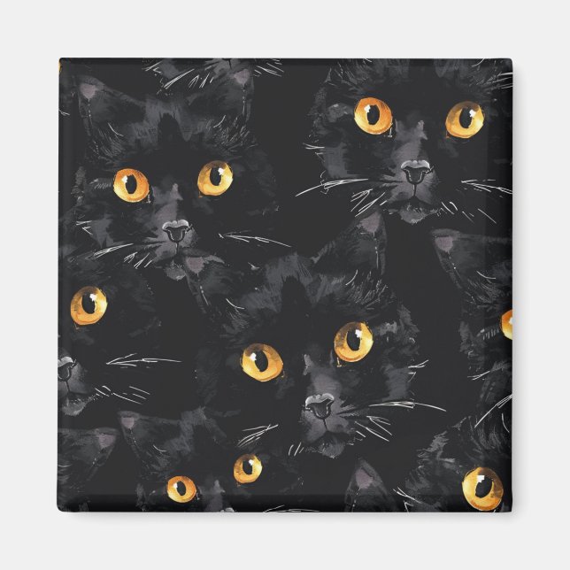 Imán Ojos de gato negros (Frente)