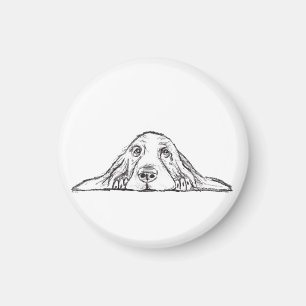 Imán ojos de perrito simple blanco negro