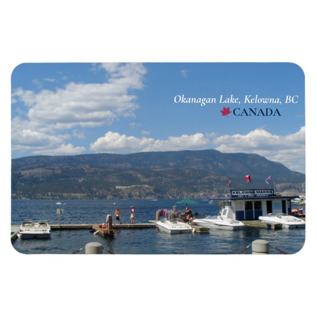 Imán ©Okanagan Lake, Kelowna Marina, BC Canada (Horizontal)