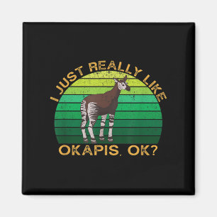 Imán Okapi Funny Animal Cita Con Diseño De Forma Vintag