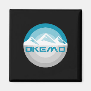 Imán Okemo Mountain Vermont Retro Vintage Snowboard Ski