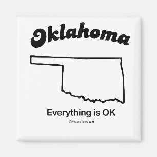 Imán OKLAHOMA - "camisetas y Gea del LEMA del ESTADO de