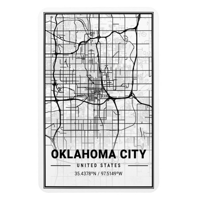 Imán Oklahoma City Oklahoma Estados Unidos Poster de ma (Vertical)
