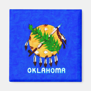 Imán Oklahoma pintó productos de la bandera
