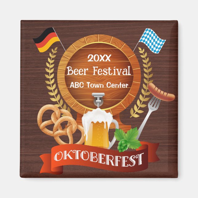 Imán Oktoberfest Beer Barrel (Frente)