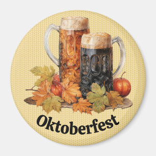 Imán Oktoberfest Beer Mugs Magnet