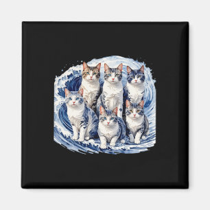 Imán Ola De Gatos Azules Harris - Graciosa Para Los Pro