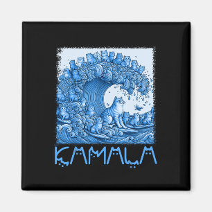 Imán Ola De Gatos Azules Para Kamala 2024