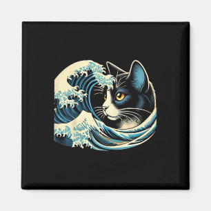 Imán Ola De Gatos Azules Para Kamala Divertida Ola Azul
