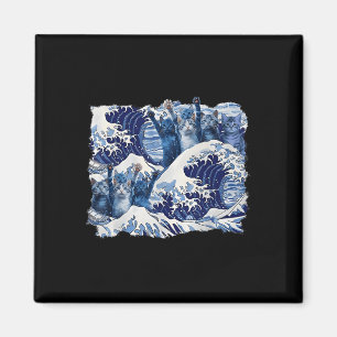 Imán Ola De Gatos Azules Para La Ola Azul De Gato Kamal