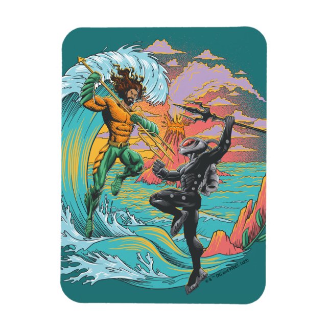 Imán Ola de marea de marea de manta negra (Vertical)