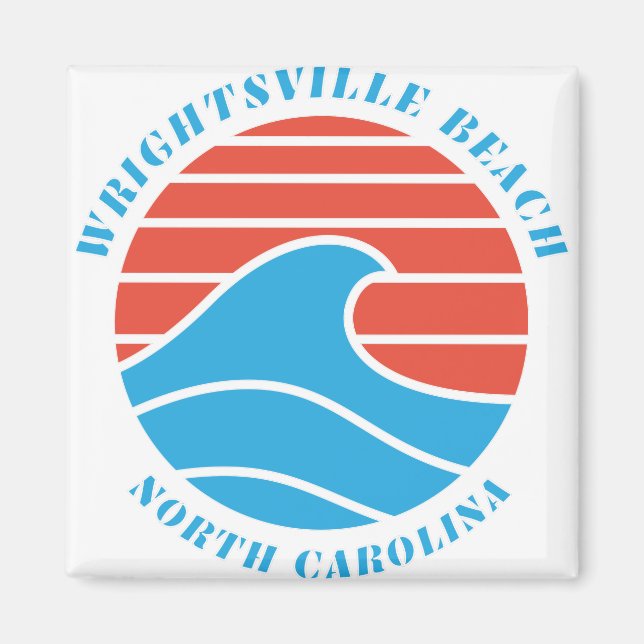 Imán Ola de surf de Wrightsville Beach (Frente)