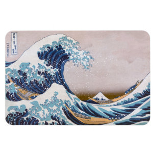Imán Ola de tsunami La gran ola frente a Kanagawa Japón