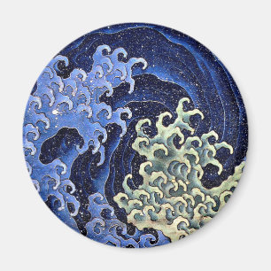 Imán Ola Femenina Japonesa Vintage Katsushika Hokusai