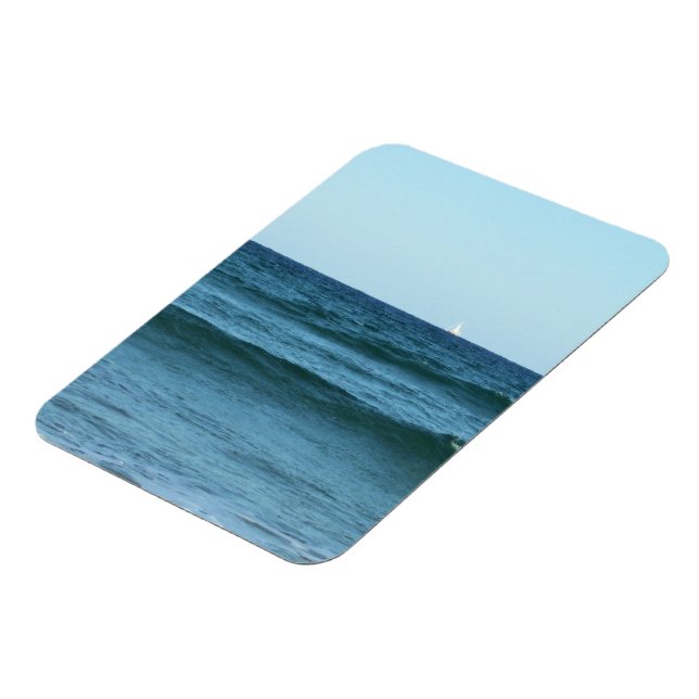 Imán Olas Azules Fluyendo Hacia la Costa (Lado Izquierdo)
