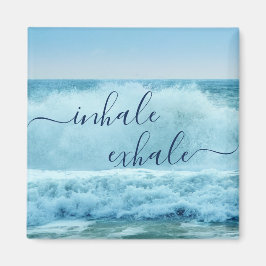 Imán Olas azules oceánicas con exhalación inhalatoria e