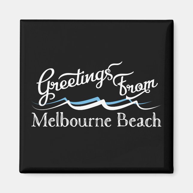 Imán Olas de agua de la playa de Melbourne (Frente)