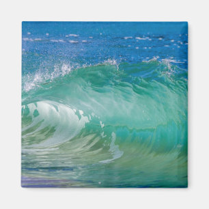 Imán Olas de playa de verano del océano azul