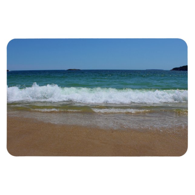 Imán Olas oceánicas en la playa de arena II (Horizontal)