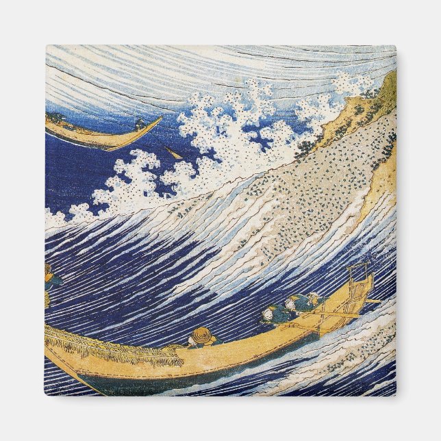 Imán Olas oceánicas Katsushika Hokusai obra maestra art (Frente)