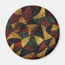 Imán Olas verdes rojas de Purpurina festivo