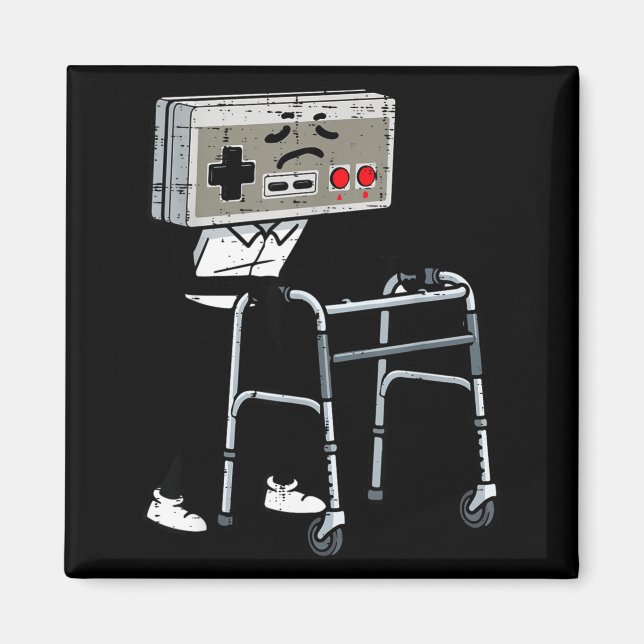 Imán Old Gaming Controller Walker Funny Gamer Men Women (Frente)