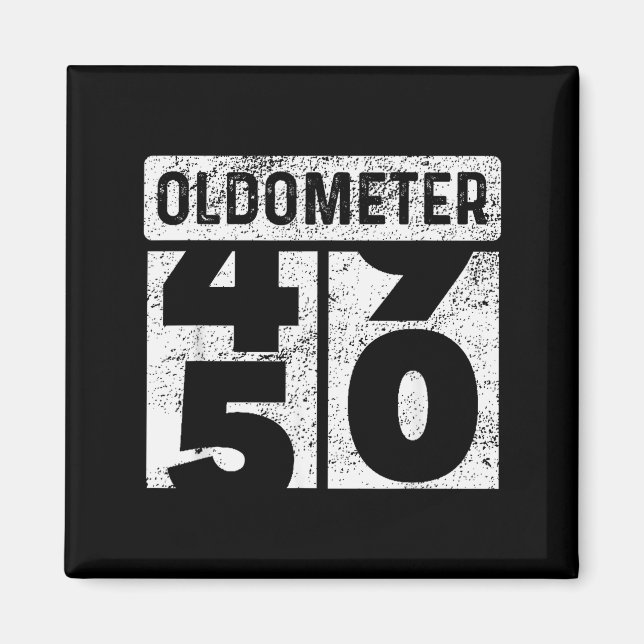 Imán Oldometer Odometer Funny 50th Birthday Gift 50 Yrs (Frente)
