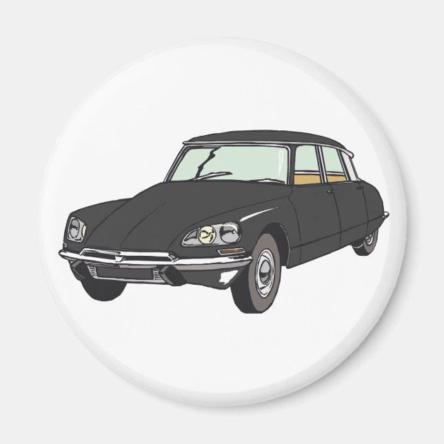 Imán Oldtimer Citroen DS 19 Schwarz (Frente)