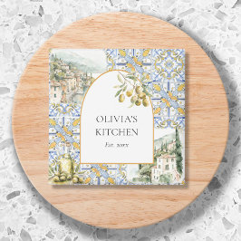 Imán Oleícola Mediterráneo Botánico Amarillo Azul