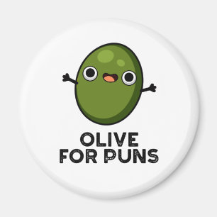 Imán Oliva Para Puntuar Divertido Pun De Fruta De Oliva
