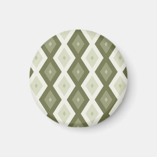 Imán Olive green diamond pattern