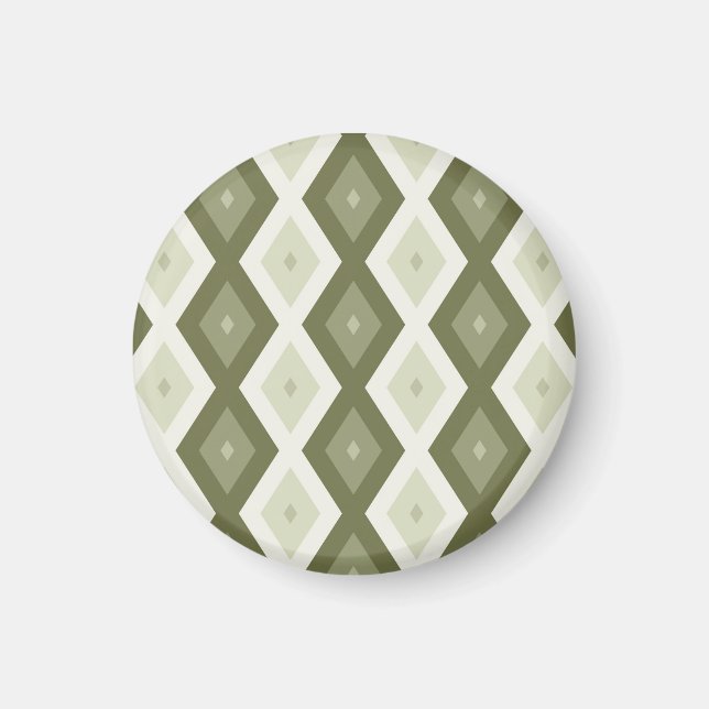 Imán Olive green diamond pattern (Frente)