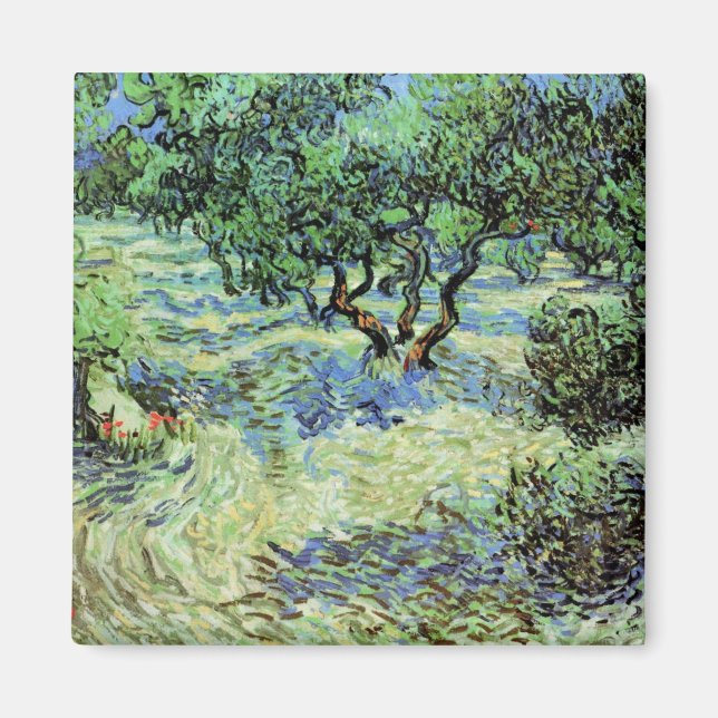 Imán Olive Grove de Vincent van Gogh (Frente)